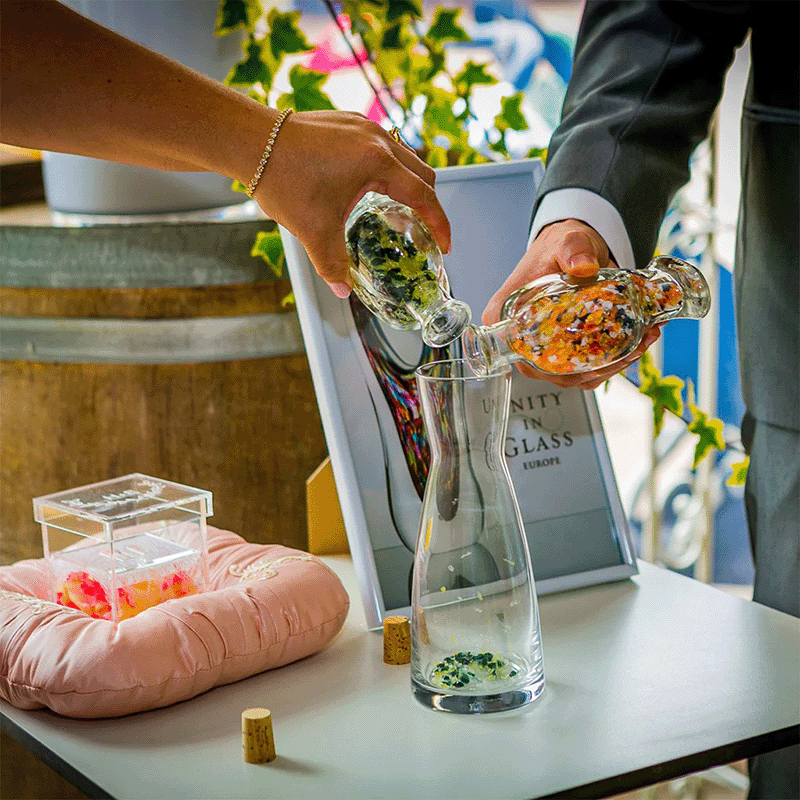 Unity In Glass Examples HOW IT WORKS -- Wedding Glass Ceremonies - Unity In Glass®